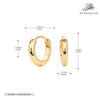 Wholesale S925 Sterling Silver Glossy Geometric Plain Hoop Earrings With Electroplating For Women