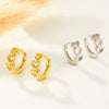 Wholesale S925 Sterling Silver Gold Love Heart Shaped Cute Earrings With Niche Design And Seiko Craftsmanship