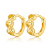 Wholesale S925 Sterling Silver Gold Love Heart Shaped Cute Earrings With Niche Design And Seiko Craftsmanship
