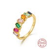 Wholesale S925 Sterling Silver Gold Plated Geometric Design Opening Ring For Women