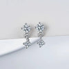 Wholesale S925 Sterling Silver Gold Plated Inlaid Zircon Female Earrings