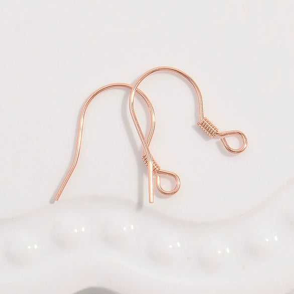Wholesale S925 Sterling Silver Goldplated Geometric Diy Handmade Earring Ear Hook Semifinished Material For Women