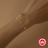 Wholesale S925 Sterling Silver Goldplated Simple Plain Glossy Flower Fourleaf Clover Women's Bracelet