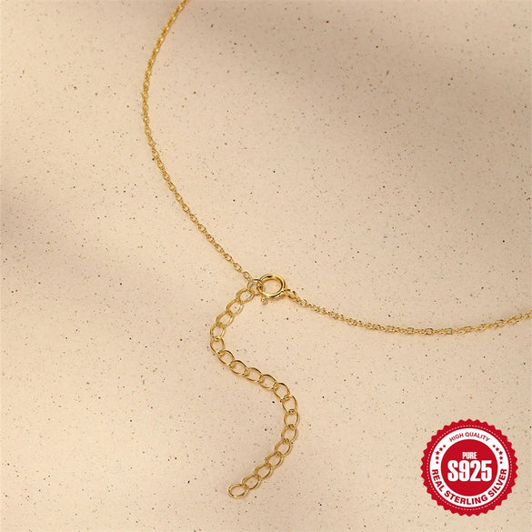 Wholesale S925 Sterling Silver Goldplated Simple Plain Glossy Flower Fourleaf Clover Women's Bracelet