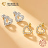 Wholesale S925 Sterling Silver Heart Diamond Earrings For Women