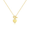 Wholesale S925 Sterling Silver Heart Ot Clasp Necklace With Electroplating For Women Fashion High End Collarbone Chain