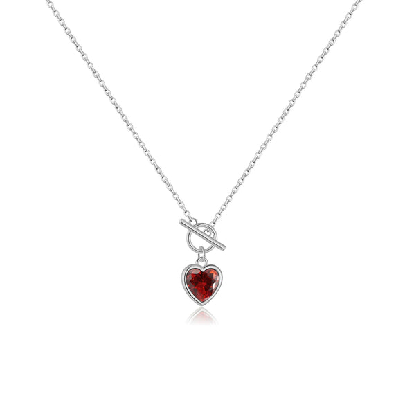 Wholesale S925 Sterling Silver Heart Ot Clasp Necklace With Electroplating For Women Fashion High End Collarbone Chain
