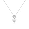 Wholesale S925 Sterling Silver Heart Ot Clasp Necklace With Electroplating For Women Fashion High End Collarbone Chain