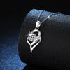 Wholesale S925 Sterling Silver Heart Pendant Necklace With Moissanite And High Carbon Stone Electroplated Factory Outlet
