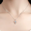 Wholesale S925 Sterling Silver Heart Pendant Necklace With Moissanite And High Carbon Stone Electroplated Factory Outlet