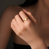 Wholesale S925 Sterling Silver Heart Ring For Women With English Letters Simple Plain Design Electroplated