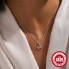Wholesale S925 Sterling Silver Heart Shape Butterfly English Letter Mama Pendant Clavicle Chain With Electroplating For Women