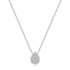 Wholesale S925 Sterling Silver Heart Shape Geometric Artificial Diamond Zircon Inlaid Pendant Necklace Clavicle Chain For Women
