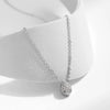 Wholesale S925 Sterling Silver Heart Shape Geometric Artificial Diamond Zircon Inlaid Pendant Necklace Clavicle Chain For Women