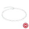 Wholesale S925 Sterling Silver Heart Shaped Chain Women's Diy Bracelet Bright Silver Plated