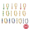 Wholesale S925 Sterling Silver Heart Shaped Earrings With Inlaid Zircon For Women