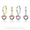 Wholesale S925 Sterling Silver Heart Shaped Electroplated Earrings For Women Inlaid With Zircon