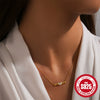 Wholesale S925 Sterling Silver Heart Shaped English Letter Pendant Clavicle Chain With Electroplating And Diamond Embedded Elegant Necklace For Women