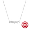 Wholesale S925 Sterling Silver Heart Shaped English Letter Pendant Clavicle Chain With Electroplating And Diamond Embedded Elegant Necklace For Women