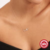 Wholesale S925 Sterling Silver Heart Shaped Horoscope Infinite Classic Lady Wedding Necklace With O Chain And Electroplating