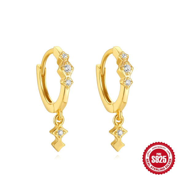 Wholesale S925 Sterling Silver Heart Shaped Love Flower Pendant Fashion Earrings With Electroplating For Women