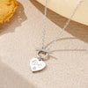 Wholesale S925 Sterling Silver Heart Shaped Necklace With Ot Buckle And English Letter Love Design Set With Diamonds For Women