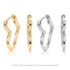 Wholesale S925 Sterling Silver Heart Shaped Simple Style Electroplated Earrings For Women