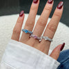 Wholesale S925 Sterling Silver Heart Shaped Zircon Ring For Women Sweet Style Electroplated