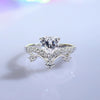 Wholesale S925 Sterling Silver Heartshaped Crown Ring For Women With Diamond Design
