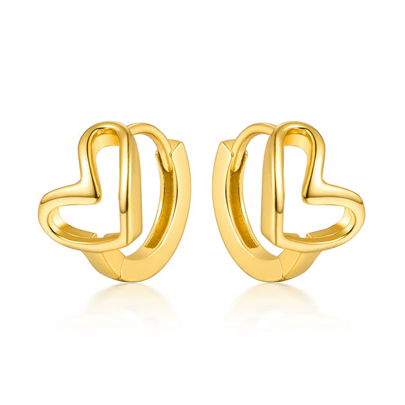 Wholesale S925 Sterling Silver Heartshaped Cute Style Earrings With Seiko Design