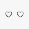 Wholesale S925 Sterling Silver Heartshaped Earrings Original Design Niche Fashion Simple Sweet Love Style