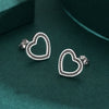 Wholesale S925 Sterling Silver Heartshaped Earrings Original Design Niche Fashion Simple Sweet Love Style