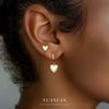 Wholesale S925 Sterling Silver Heartshaped French Minimalist Sweet Style Women's Earrings With Electroplating