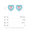 Wholesale S925 Sterling Silver Heartshaped Inlaid Colorful Zircon Sweet Women's Earrings