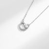 Wholesale S925 Sterling Silver Heartshaped Women's Collarbone Necklace Light Luxury Style