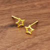 Wholesale S925 Sterling Silver Hollow Fivepointed Star Earrings With Electroplating For Women Simple And Fashionable Ear Jewelry