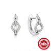 Wholesale S925 Sterling Silver Hollow Geometric Double Layer Cross Water Drop Heart Shaped Inlaid Zircon Earrings For Women