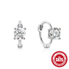 Wholesale S925 Sterling Silver Hollow Geometric Double Layer Cross Water Drop Heart Shaped Inlaid Zircon Earrings For Women