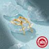 Wholesale S925 Sterling Silver Hollow Geometric Double Layer Cross Water Drop Heart Shaped Inlaid Zircon Earrings For Women