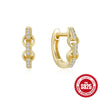 Wholesale S925 Sterling Silver Hollow Geometric Double Layer Cross Water Drop Heart Shaped Inlaid Zircon Earrings For Women