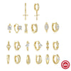 Wholesale S925 Sterling Silver Hollow Geometric Double Layer Cross Water Drop Heart Shaped Inlaid Zircon Earrings For Women
