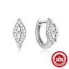 Wholesale S925 Sterling Silver Hollow Geometric Double Layer Cross Water Drop Heart Shaped Inlaid Zircon Earrings For Women