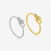 Wholesale S925 Sterling Silver Hollow Heart Ring With Electroplating Geometric Design For Women And Unisex