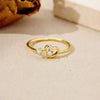 Wholesale S925 Sterling Silver Hollow Heart Ring With Electroplating Geometric Design For Women And Unisex
