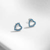 Wholesale S925 Sterling Silver Hollow Heart Stud Earrings For Women With Sweet Style And Diamond Treatment