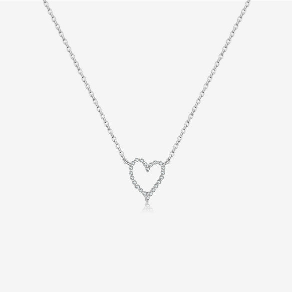 Wholesale S925 Sterling Silver Hollow Love Pattern Jewelry With Diamond Treatment Including Necklace Bracelet Ring Simple All Match Style For Women
