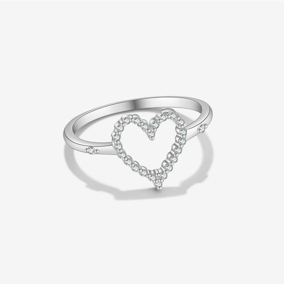 Wholesale S925 Sterling Silver Hollow Love Pattern Jewelry With Diamond Treatment Including Necklace Bracelet Ring Simple All Match Style For Women