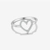 Wholesale S925 Sterling Silver Hollow Love Pattern Jewelry With Diamond Treatment Including Necklace Bracelet Ring Simple All Match Style For Women