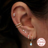 Wholesale S925 Sterling Silver Hollow Threerow Diamondembedded Multilayer Curved Geometric Ear Clip Ear Buckle Earrings For Women With Electroplating