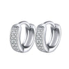 Wholesale S925 Sterling Silver Hollow Zircon Earrings With Geometric Design And Electroplating